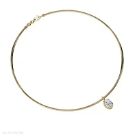 Lab Created 18k Vermeil Plated Silver 1.25 Ct Oval Cut Lab Grown Diamond Pendant Necklace 18"