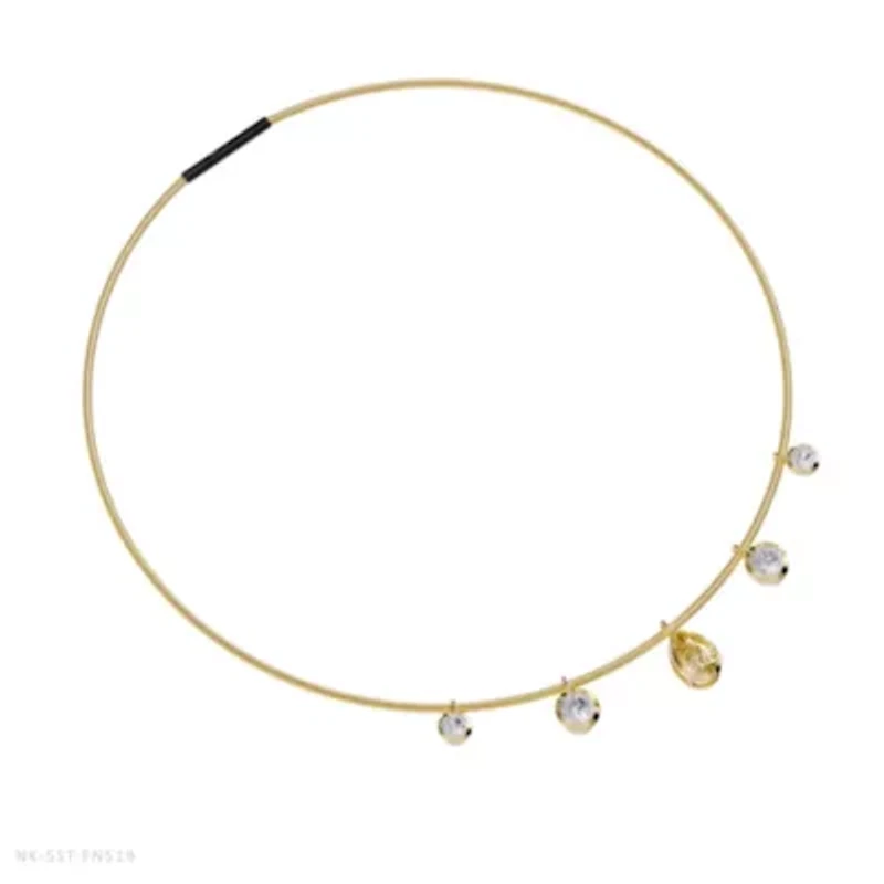 Lab Created 18k Vermeil Plated Silver 5 Ct Round & Pear Cut White & Yellow Lab Grown Diamond Pendant Necklace 18"