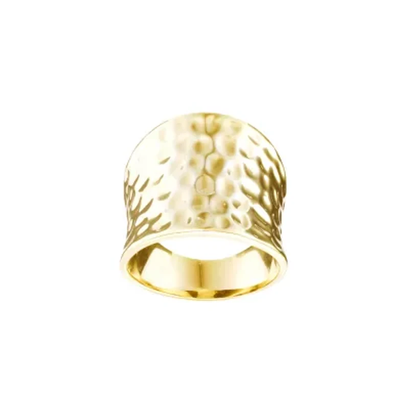Silver Plated Hammered Ring