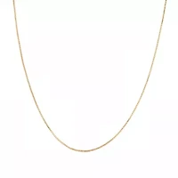 Gold Over Sterling Silver Box Chain Necklace