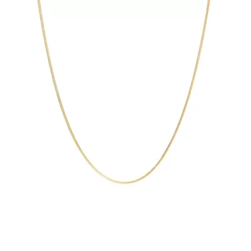 Gold Over Sterling Silver Snake Chain Necklace