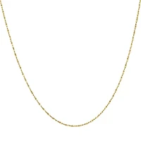 Sterling Silver 030 Gauge Twist Chain Necklace, 18in. 20in. Or 24in.
