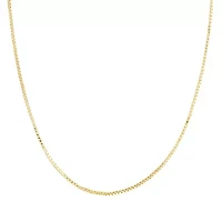 Gold Plated 24IN Box Chain Necklace
