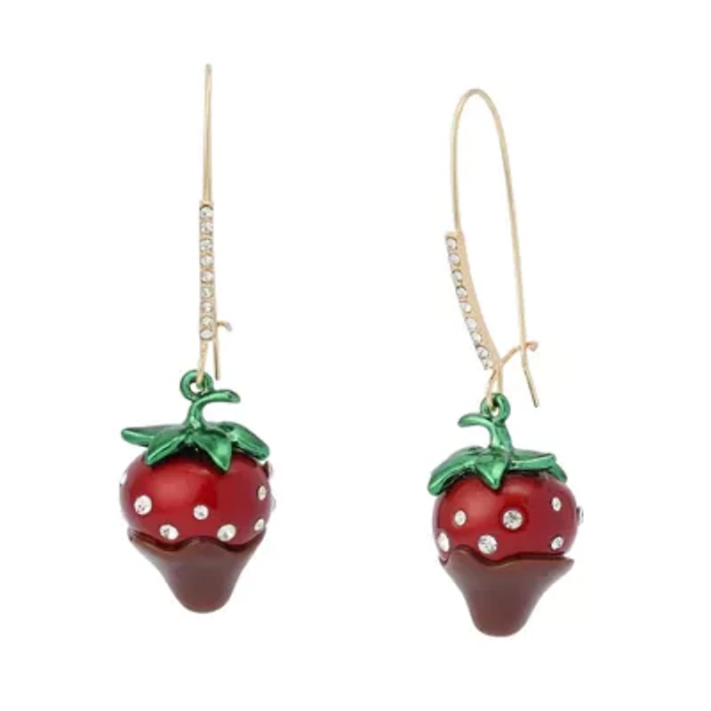 Love Spell Chocolate Strawberry Dangle Earrings