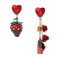 Love Spell Chocolate Strawberry Mismatch Earrings