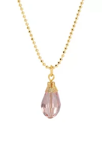 Teardrop Bead Ball Chain Necklace 16