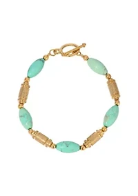 Gold Tone Turquoise Bracelet