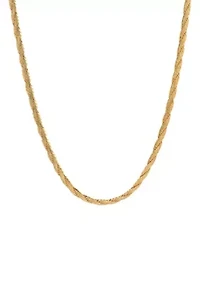 14k Gold Dipped Cobra Chain Necklace 16"