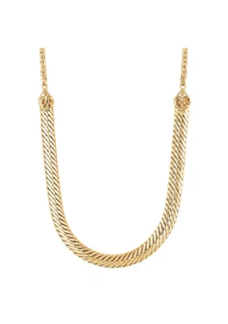 Gold Tone 16" + 3" ADJ Necklace