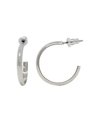 Silver Tone Small Hoop Earrings