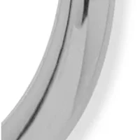 Silver-Tone Oval Tube Click Top Hoop Earrings