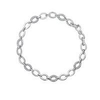 Lab Created Platinum Plated Sterling Silver Bracelet