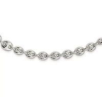 Sterling Silver Polished Fancy Link 7.5" Bracelet