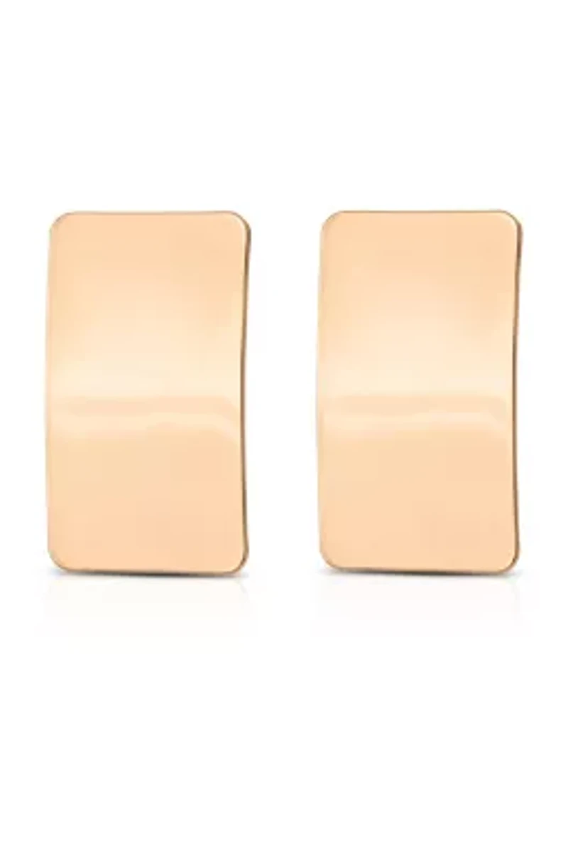 Ettika Rectangle Metal Stud Earrings