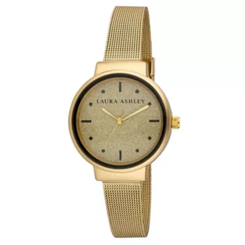 Mesh Powdered Glitz Dial Watch