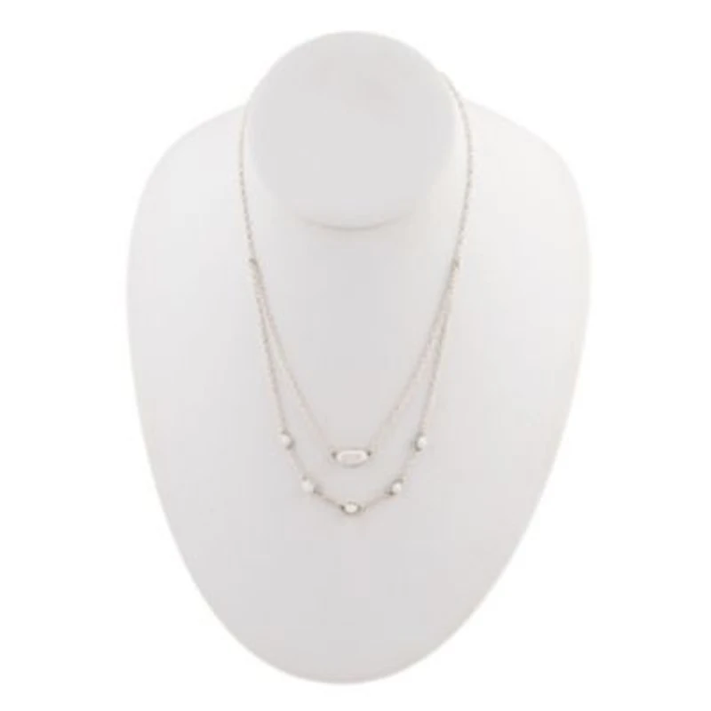 Calming Presence White Howlite and Sterling Silver Necklace