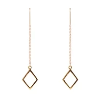 Bronze Geometric Threader Earrings