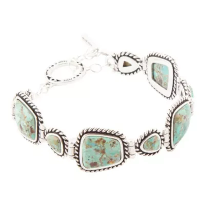 Sedona Turquoise and Sterling Silver Toggle Bracelet
