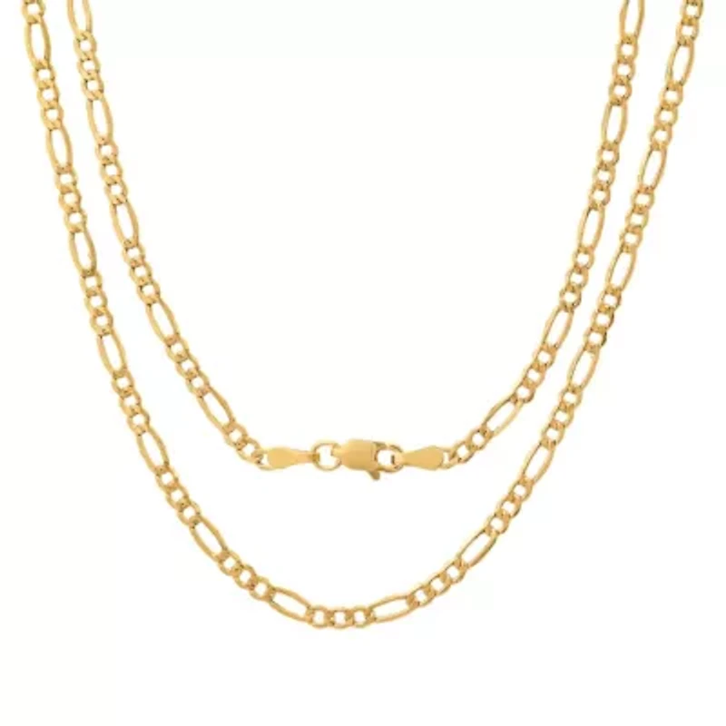 14k Yellow Gold Petite 18" Figaro Chain Necklace