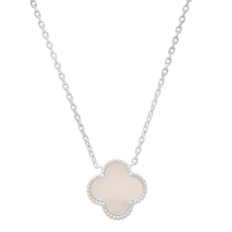 Sterling Silver Mother of Pearl Clover Necklace