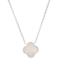 Sterling Silver Mother of Pearl Clover Necklace