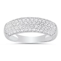 Sterling Silver Pave CZ Band Ring