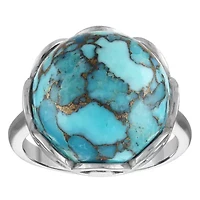 Sterling Silver Blue Copper Turquoise Ring