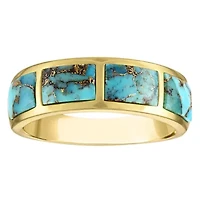 Gold Plated Sterling Silver Copper Turquoise Ring