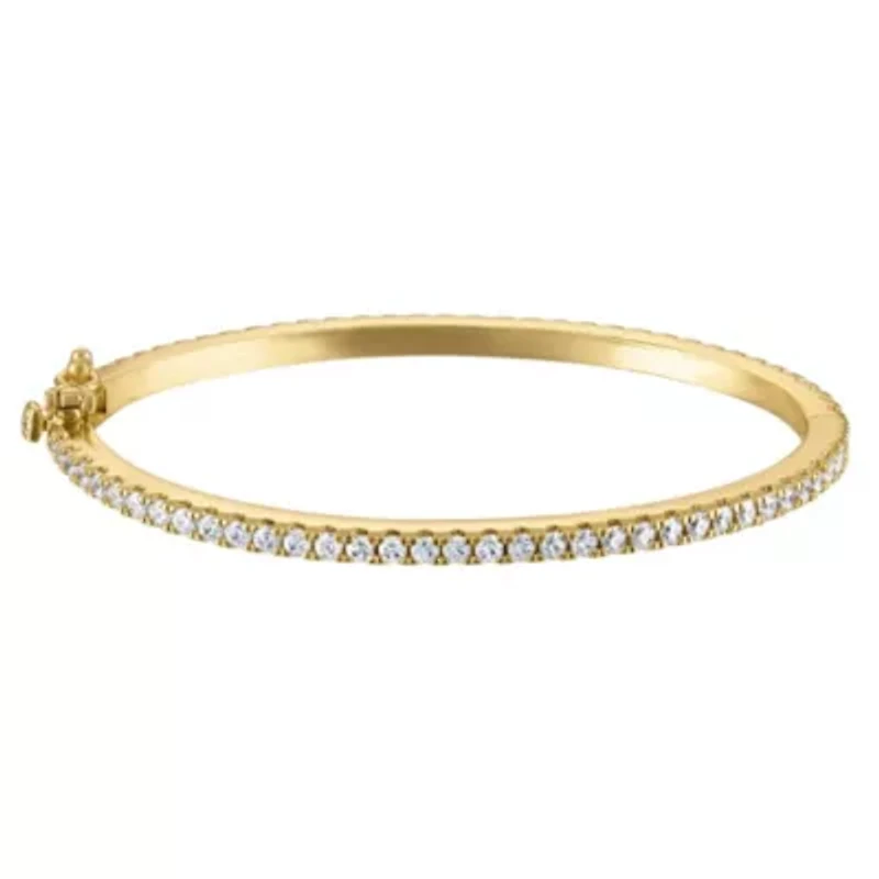 Lab Created Gold Plated Cz Bangle