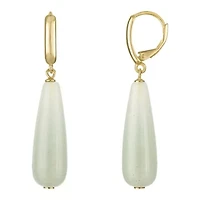 Gold plated ss black aventura dangle earrings