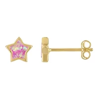 Gold Plated Silver Cr Opal Star Earrings