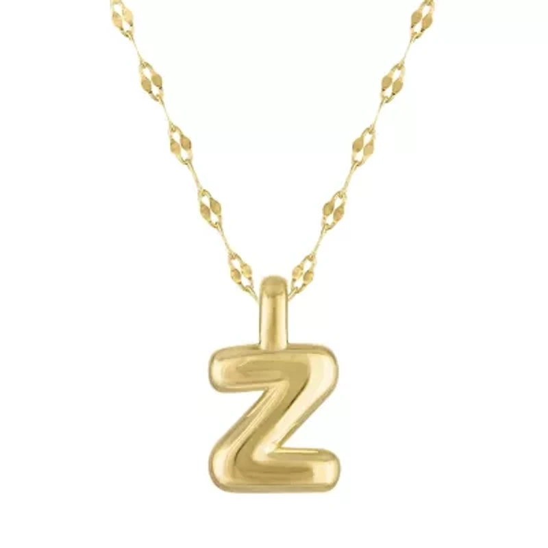 Gold Plated Silver Bubble Initial Pendant