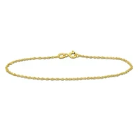 1.2mm Sparkling Singapore Bracelet in 14K Yellow Gold