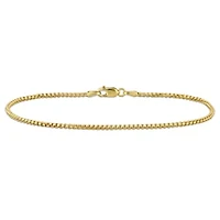 1.6mm Round Box Link Bracelet in 10K Yellow Gold