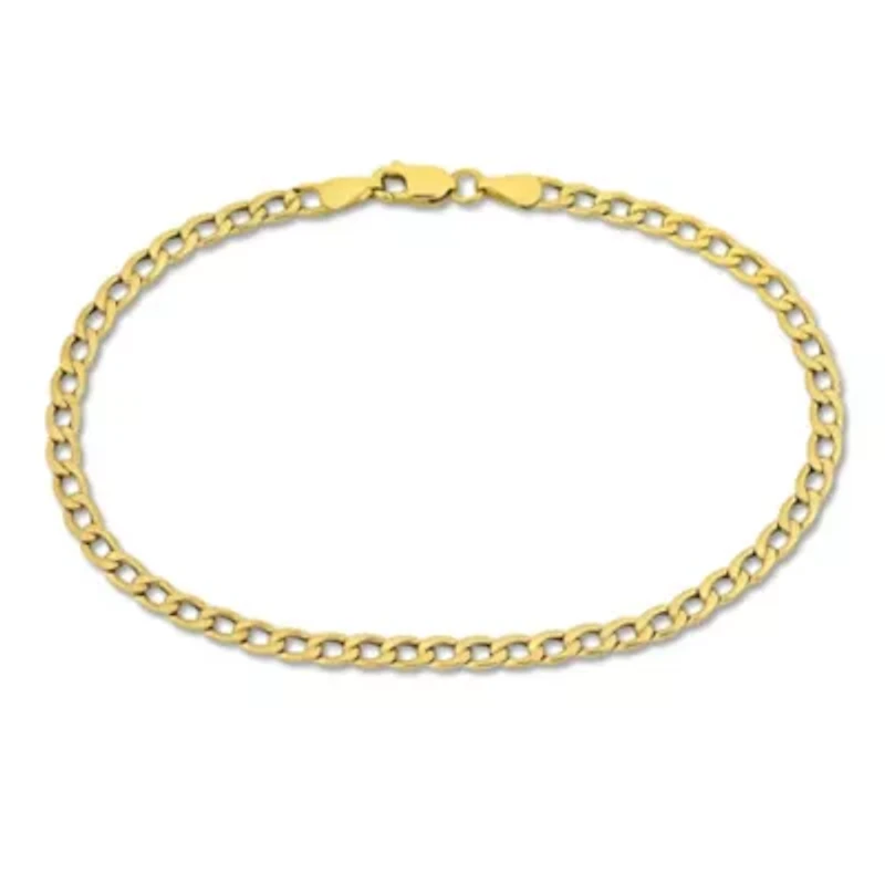 3.8mm Curb Link Bracelet in 10K Yellow Gold