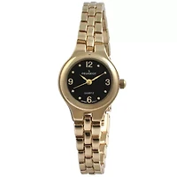 Peugeot Women's Small Face Gold-Tone Link Watch with Gold-Tone Metal Bracelet