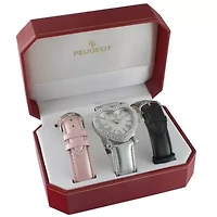 Women's Heart Shaped Watch Gift Set with Interchangeable Bands