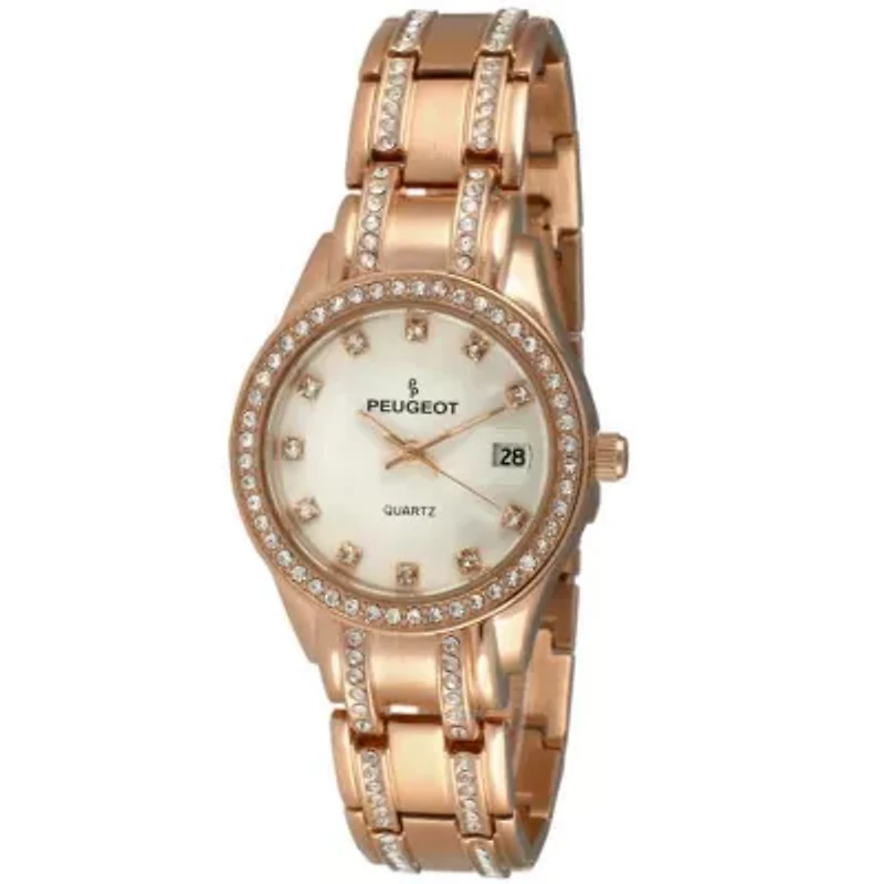 Womens Luxury Status Rose Gold Swarovski Crystal Watch