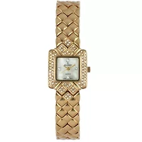 Women's Gold Bracelet Watch with Swarovski Crystal Bezel