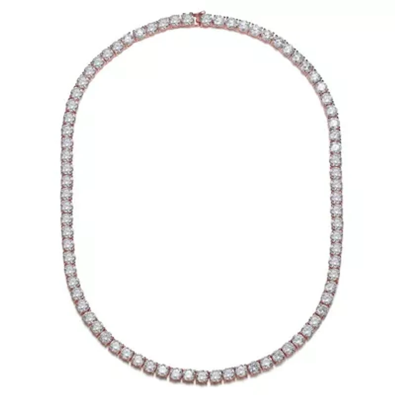 Lab Created Classic Clear Round Cubic Zirconia Tennis Necklace