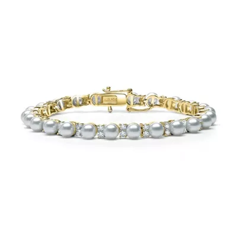 Lab Created Sterling Silver with Clear Cubic Zirconia Tennis Bracelet
