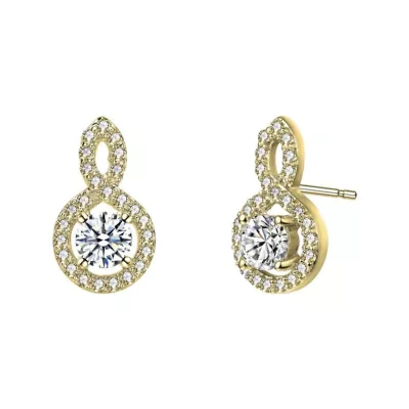 Lab Created Clear Cubic Zirconia Classic Drop Earrings