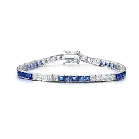 Lab Created Sterling Silver with Colored Cubic Zirconia 5 x5 Bracelet