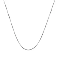 Sterling Silver 925 Round Franco Chain 1.7MM, 20, Square Box Chain Necklace, Italian Made Sterling Silver 925 Unisex Chain