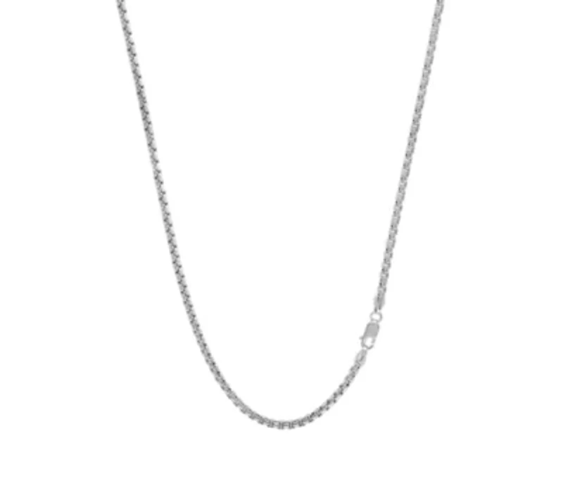 Italian Sterling Silver Round Box Chain 1.8MM 18 Inch