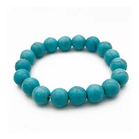 Created  Turquoise Ball Stretch Bracelet