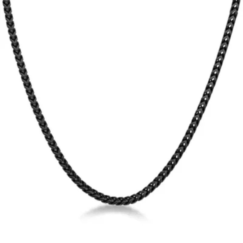 4MM Foxtail Chain Necklace with Push Lock Stainless Steel