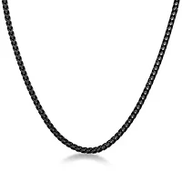 4MM Foxtail Chain Necklace with Push Lock Stainless Steel