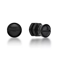 Men's Stud Earrings in Black Ion Plated Stainless Steel