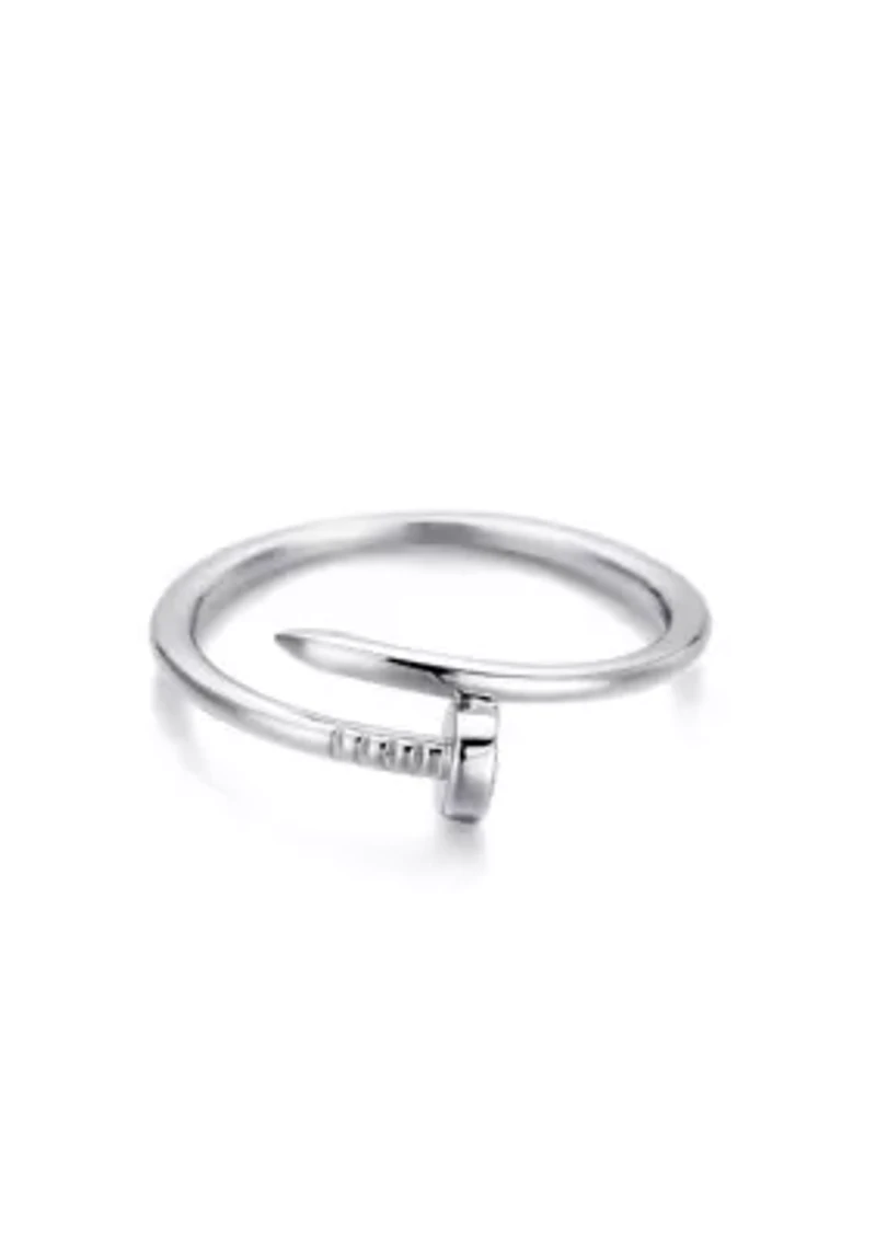 Silver Plated Nail Ring